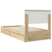 Pat cu storage Stejar Sonoma 90 x 190 cm Lemn compozit - WALTI WALTI