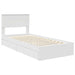 Pat cu storage cu headboard Alb 90 x 200 cm Lemn compozit - WALTI WALTI