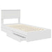 Pat cu storage cu headboard Alb 90 x 200 cm Lemn compozit - WALTI WALTI