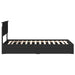 Pat cu storage cu headboard Negru 75 x 190 cm Lemn compozit - WALTI WALTI