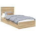 Pat cu storage Stejar Sonoma 75 x 190 cm Lemn compozit - WALTI WALTI