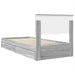 Pat cu storage cu sertar Gri Sonoma 75 x 190 cm Lemn compozit - WALTI WALTI