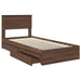 Pat cu storage Stejar închis 75 x 190 cm Lemn compozit - WALTI WALTI