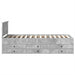 Daybed cu sertar Gri beton și negru 100 x 200 cm Lemn compozit - WALTI WALTI