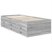 Daybed cu sertar Gri Sonoma și negru 100 x 200 cm Lemn compozit - WALTI WALTI