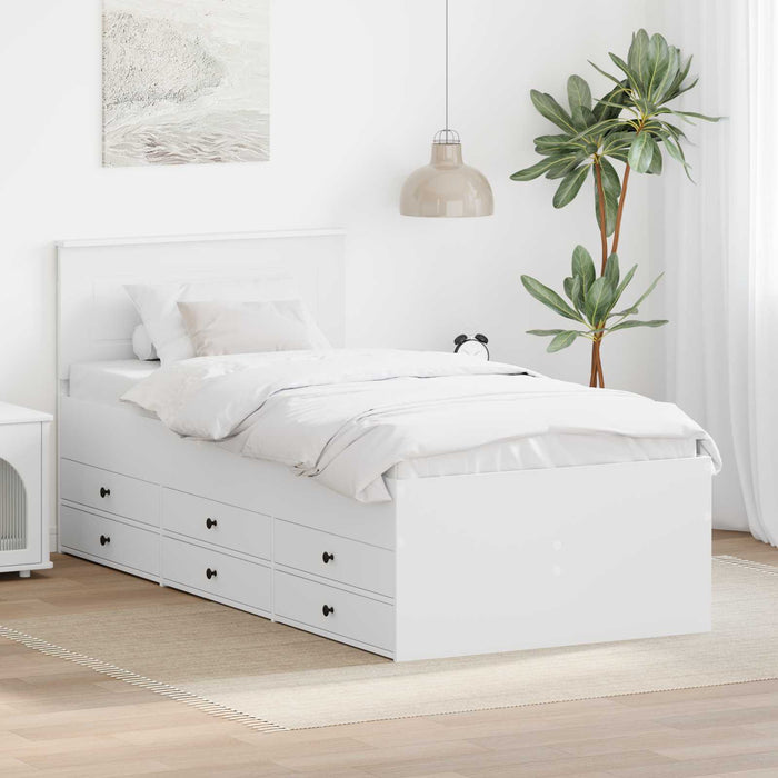 Daybed cu sertar Manual Alb și negru 90 x 200 cm Lemn compozit WALTI