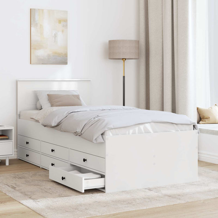 Daybed cu sertar Manual Alb și negru 90 x 200 cm Lemn compozit WALTI