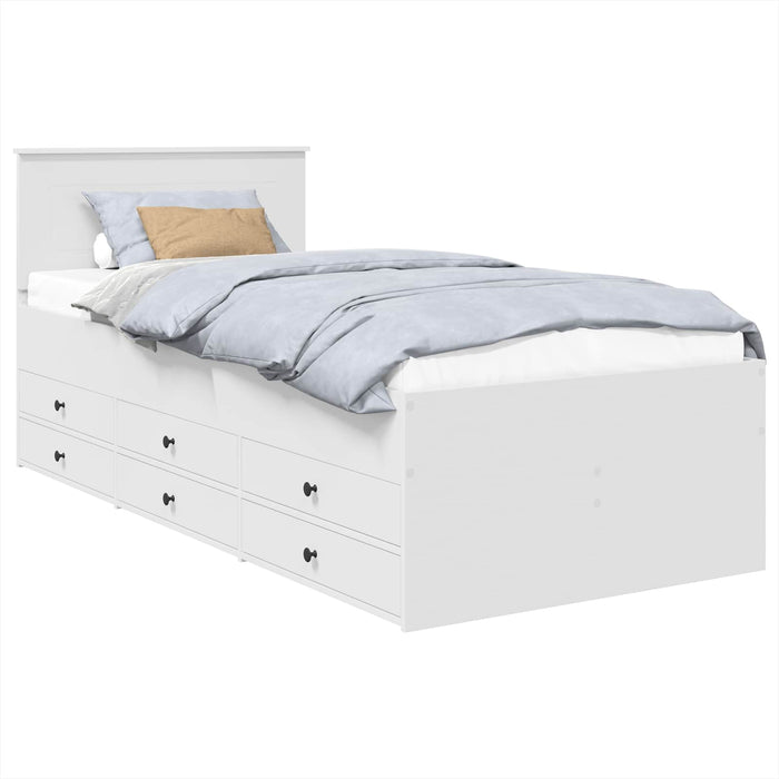 Daybed cu sertar Manual Alb și negru 90 x 200 cm Lemn compozit WALTI