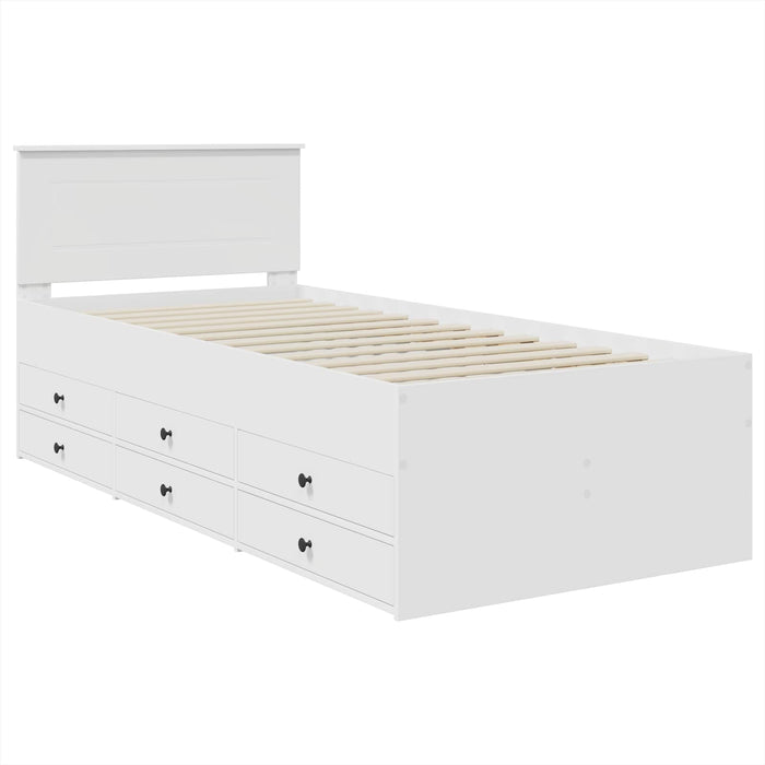 Daybed cu sertar Manual Alb și negru 90 x 200 cm Lemn compozit WALTI