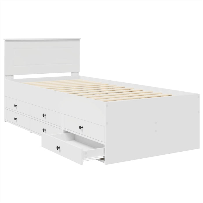 Daybed cu sertar Manual Alb și negru 90 x 200 cm Lemn compozit WALTI