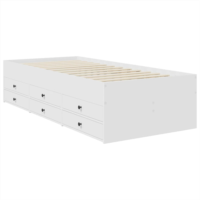 Daybed cu sertar Manual Alb și negru 90 x 200 cm Lemn compozit WALTI