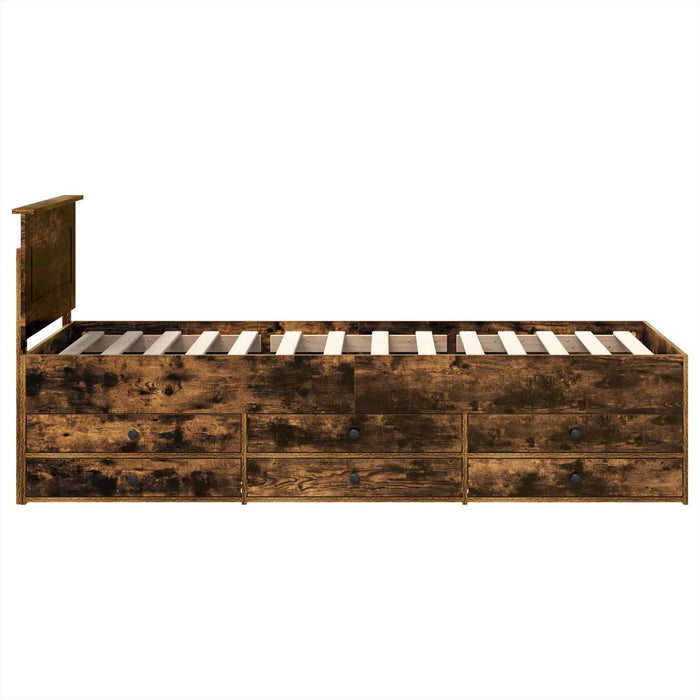 Daybed Manual Stejar afumat și negru 90 x 200 cm Lemn compozit - WALTI WALTI