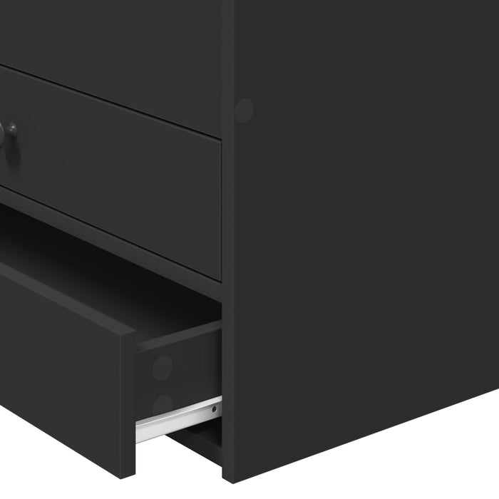 Daybed cu sertar cu headboard Negru 75 x 190 cm Lemn compozit - WALTI WALTI