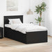 Daybed cu sertar cu headboard Negru 75 x 190 cm Lemn compozit - WALTI WALTI