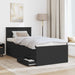 Daybed cu sertar cu headboard Negru 75 x 190 cm Lemn compozit - WALTI WALTI