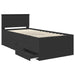 Daybed cu sertar cu headboard Negru 75 x 190 cm Lemn compozit - WALTI WALTI