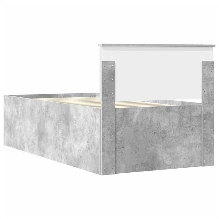 Daybed cu sertar Gri beton și negru 75 x 190 cm Lemn compozit - WALTI WALTI