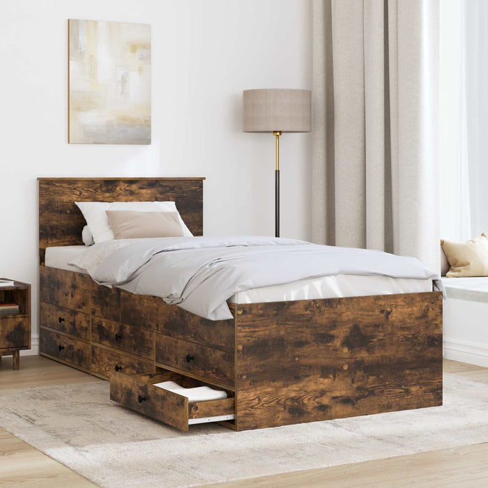 Daybed Manual Stejar afumat și negru 75 x 190 cm Lemn compozit - WALTI WALTI