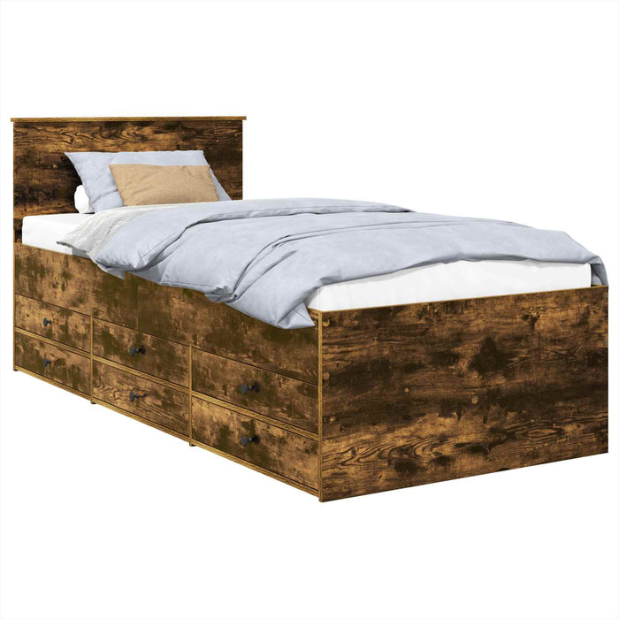 Daybed Manual Stejar afumat și negru 75 x 190 cm Lemn compozit - WALTI WALTI
