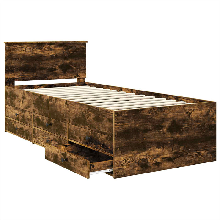 Daybed Manual Stejar afumat și negru 75 x 190 cm Lemn compozit - WALTI WALTI