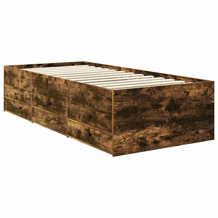 Daybed Manual Stejar afumat și negru 75 x 190 cm Lemn compozit - WALTI WALTI