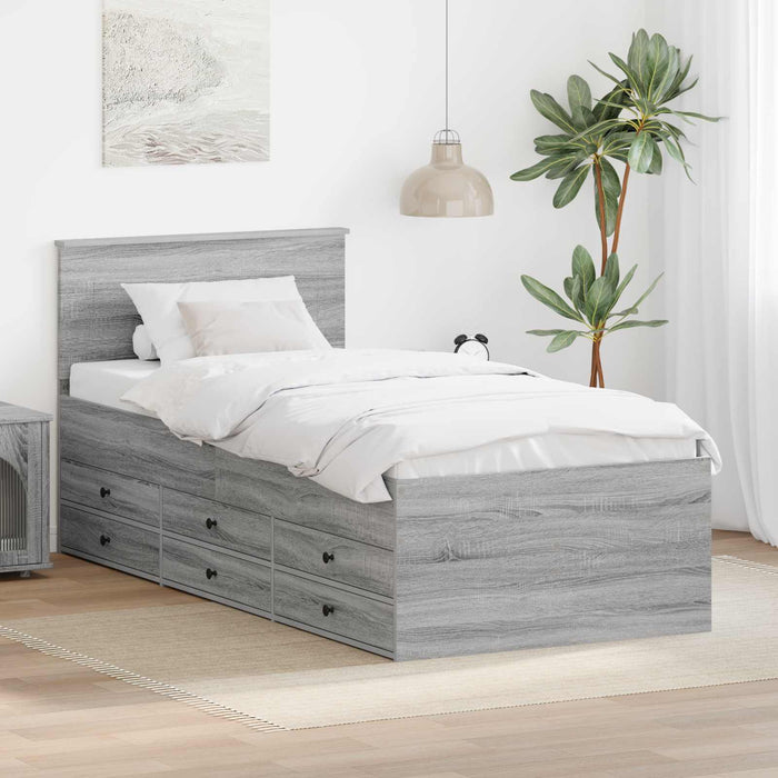 Daybed Manual Stejar afumat și negru 75 x 190 cm Lemn compozit - WALTI WALTI