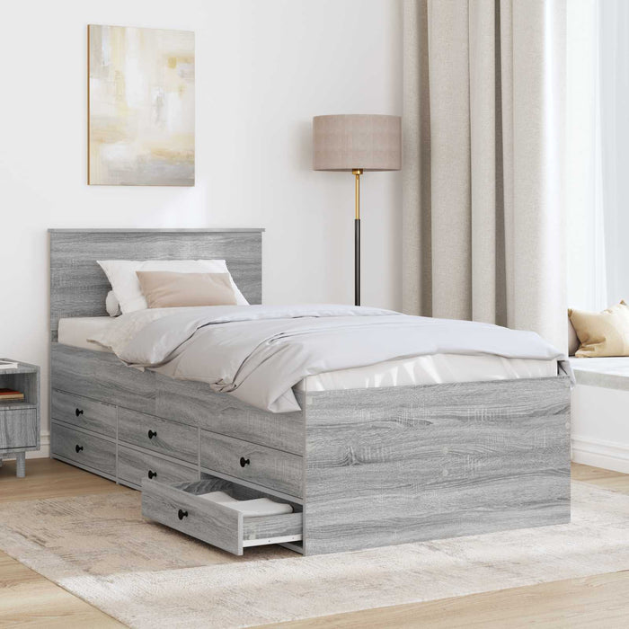 Daybed Manual Stejar afumat și negru 75 x 190 cm Lemn compozit - WALTI WALTI