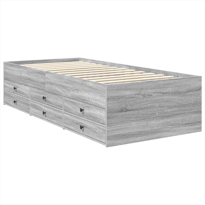 Daybed Manual Stejar afumat și negru 75 x 190 cm Lemn compozit - WALTI WALTI