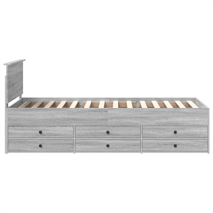 Daybed Manual Stejar afumat și negru 75 x 190 cm Lemn compozit - WALTI WALTI