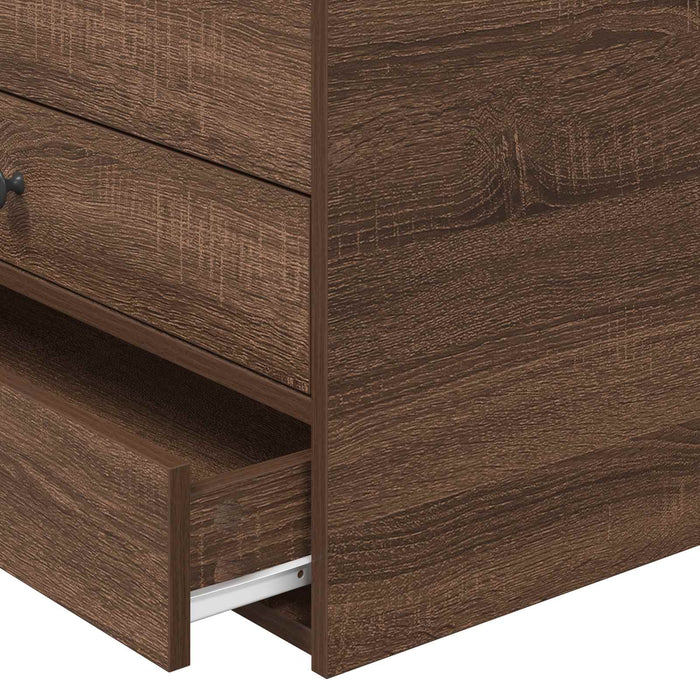 Daybed Manual Stejar afumat și negru 75 x 190 cm Lemn compozit - WALTI WALTI