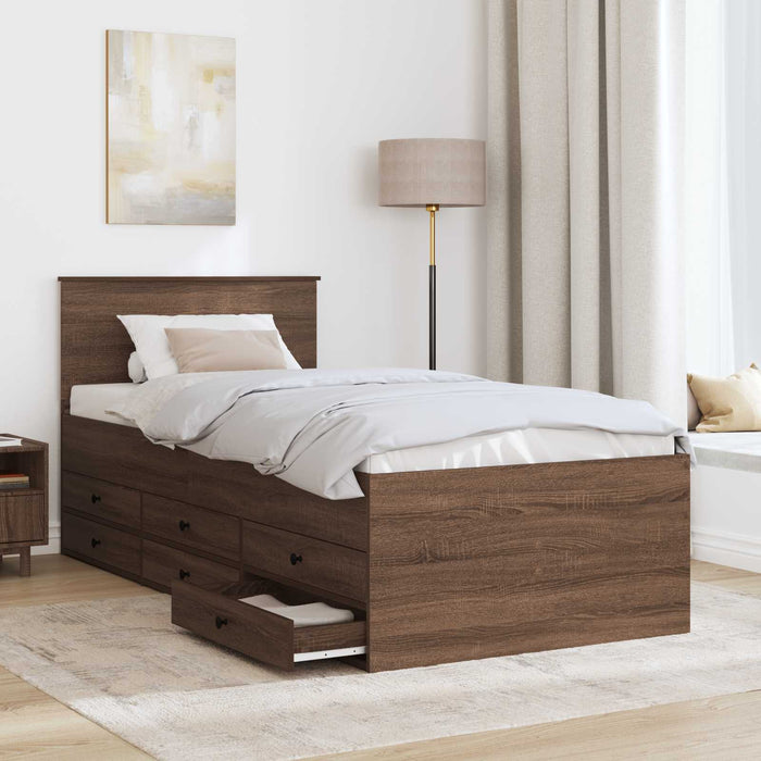 Daybed Manual Stejar afumat și negru 75 x 190 cm Lemn compozit - WALTI WALTI