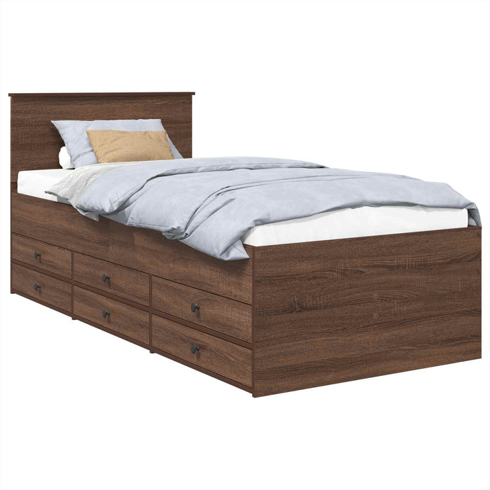 Daybed Manual Stejar afumat și negru 75 x 190 cm Lemn compozit - WALTI WALTI