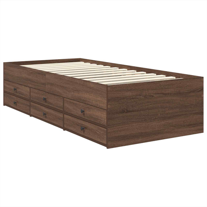 Daybed Manual Stejar afumat și negru 75 x 190 cm Lemn compozit - WALTI WALTI