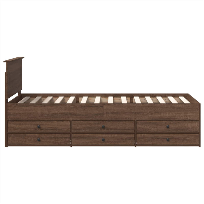 Daybed Manual Stejar afumat și negru 75 x 190 cm Lemn compozit - WALTI WALTI