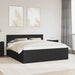 Cadru de pat cu headboard Negru 200 x 200 cm Lemn compozit - WALTI WALTI