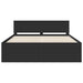 Cadru de pat cu headboard Negru 200 x 200 cm Lemn compozit - WALTI WALTI