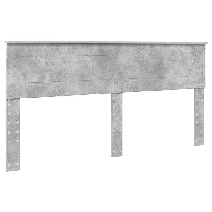 Cadru de pat Gri din beton 200 x 200 cm Lemn prelucrat WALTI
