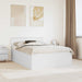 Cadru de pat cu headboard Alb 160 x 200 cm Lemn compozit - WALTI WALTI