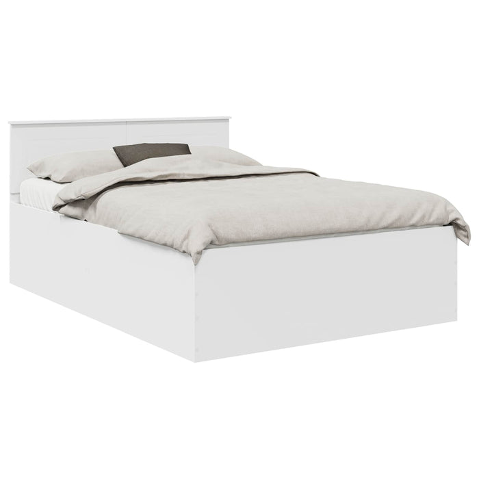 Cadru de pat cu headboard Alb 160 x 200 cm Lemn compozit - WALTI WALTI