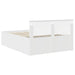 Cadru de pat cu headboard Alb 160 x 200 cm Lemn compozit - WALTI WALTI