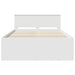 Cadru de pat cu headboard Alb 160 x 200 cm Lemn compozit - WALTI WALTI