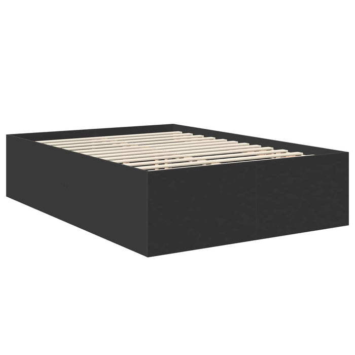 Cadru de pat cu headboard Negru 160 x 200 cm Lemn compozit - WALTI WALTI
