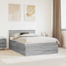 Cadru de pat cu headboard Gri Sonoma 160 x 200 cm Lemn compozit - WALTI WALTI