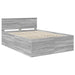 Cadru de pat cu headboard Gri Sonoma 160 x 200 cm Lemn compozit - WALTI WALTI