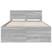 Cadru de pat cu headboard Gri Sonoma 160 x 200 cm Lemn compozit - WALTI WALTI