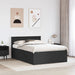 Cadru de pat cu headboard Negru 150 x 200 cm Lemn compozit - WALTI WALTI