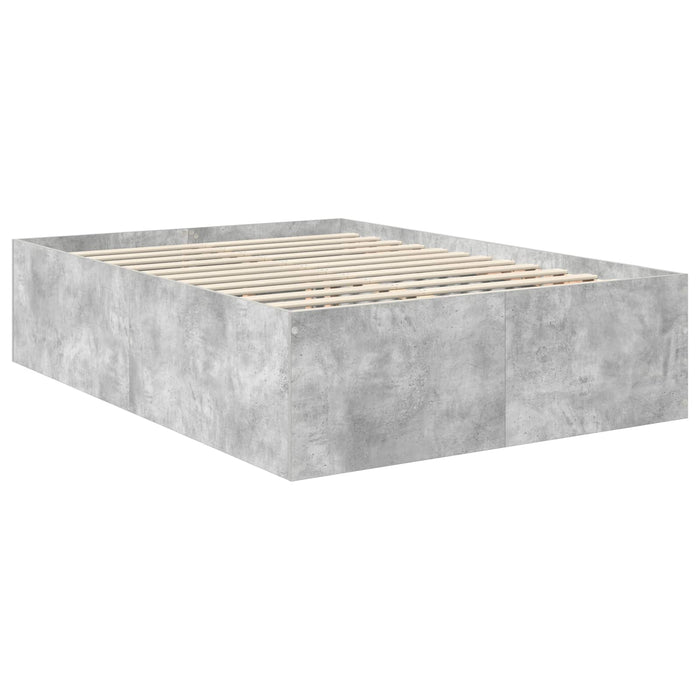 Cadru de pat Gri din beton 150 x 200 cm Lemn compozit - WALTI WALTI