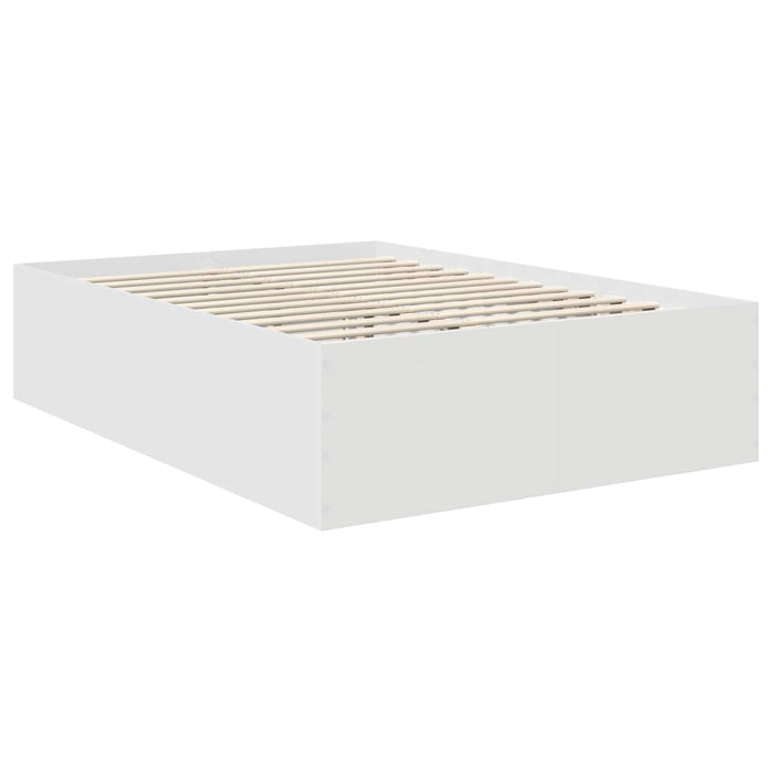 Cadru de pat cu headboard Alb 140 x 190 cm Lemn compozit WALTI
