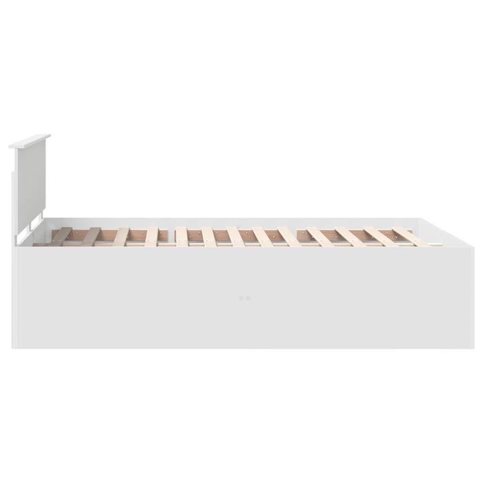 Cadru de pat cu headboard Alb 140 x 190 cm Lemn compozit WALTI
