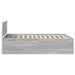 Cadru de pat cu headboard Gri Sonoma 140 x 190 cm Lemn compozit - WALTI WALTI